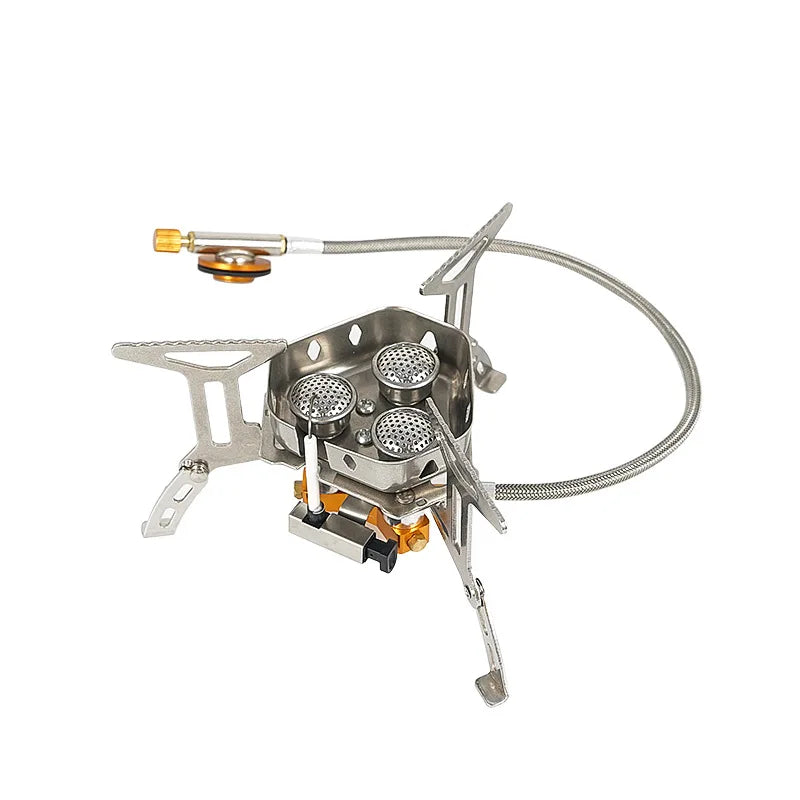 Portable camping stove on a white background