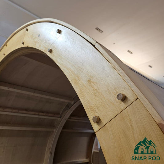 Revealing Snap Pod’s New Curved Timber Facia Plates: Traditional Craft Meets Durable Woodland Finish