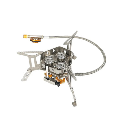 Portable camping stove on a white background