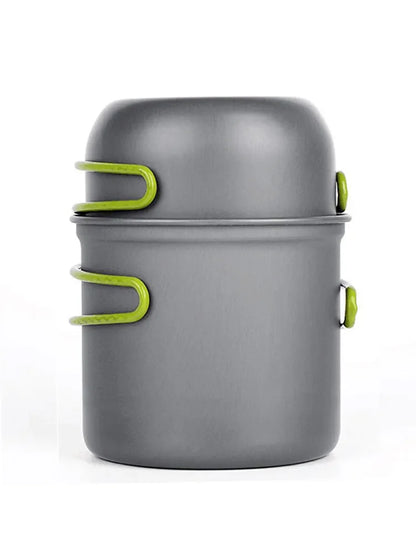 Gray container with green accents on a white background