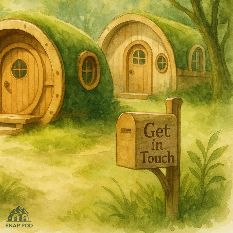 contact snap pod here, to enquire about camping pods 